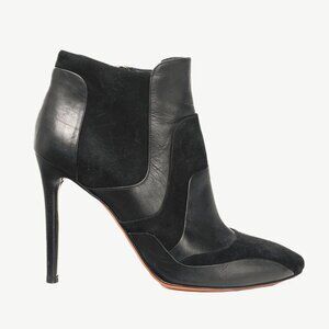 Mulberry Mira Black Calf & Suede Patchwork Booties